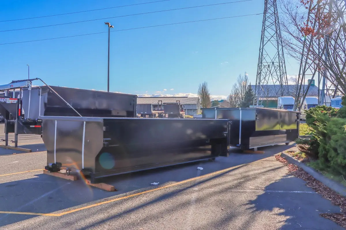 Roll-off dumpster ready for waste disposal at job site for 15 Yard Dumpster Rental in Beebe
